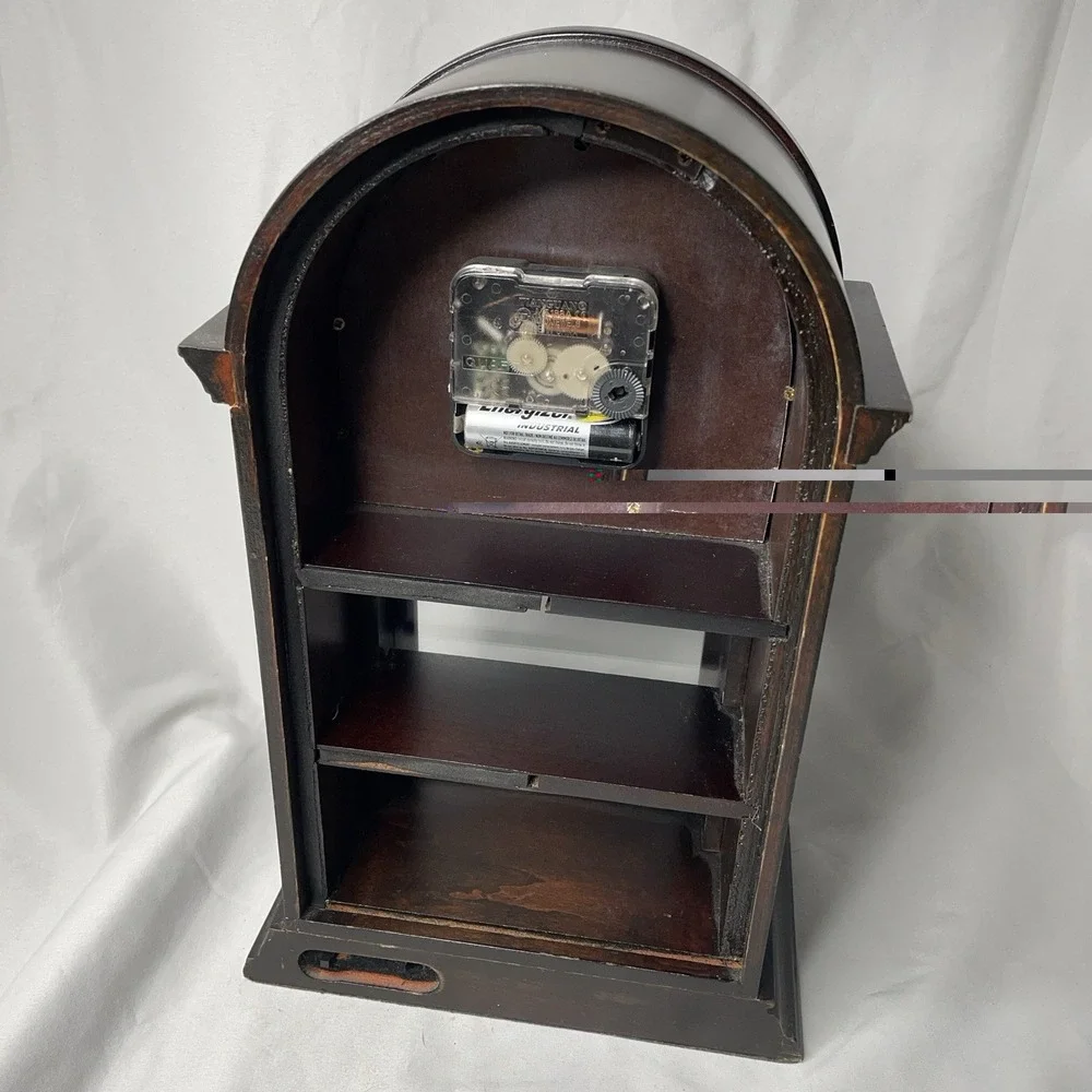 Vintage Danbury Mint Ohio State Buckeyes Football Wooden Grandfather Desk Clock